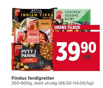 Meny Findus ferdigretter tilbud