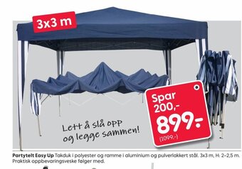 Rusta Partytelt Easy Up tilbud