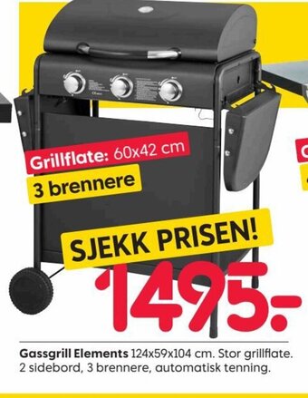 Rusta Gassgrill Elements tilbud