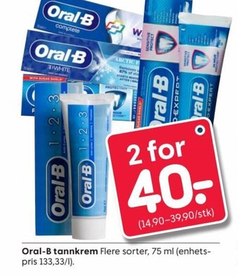 Rusta Oral-B Tannkrem tilbud