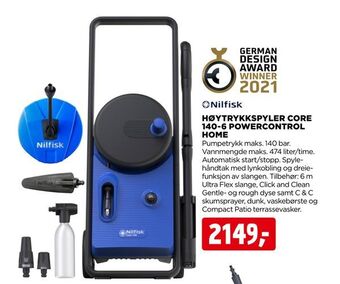 jem & fix Høytrykkspyler core 140-6 powercontrol home tilbud