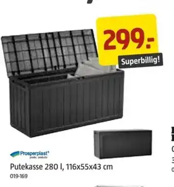 Jula Prosperplast Putekasse 280 I, 116x55x43 cm tilbud