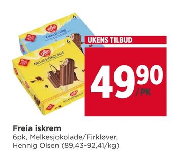 Meny Freia iskrem tilbud