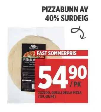 Meny Pizzabunn av 40% surdeig tilbud