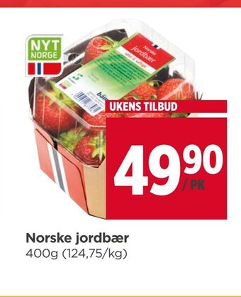 Meny Norske jordbær tilbud