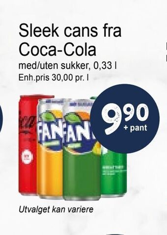 Joker Sleek cans fra Coca-Cola tilbud
