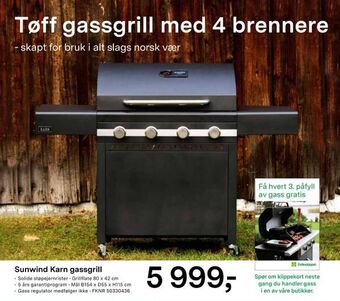 Felleskjøpet Sunwind Karn gassgrill tilbud