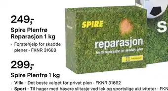 Felleskjøpet Spire Plenfrø Reparasjon 1 kg tilbud