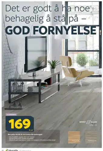 Megaflis Berryalloc Nordic XL Pro Corsica Eik laminatgulv tilbud