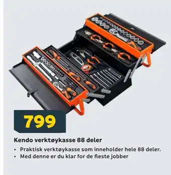 Megaflis Kendo verktøykasse 88 deler tilbud