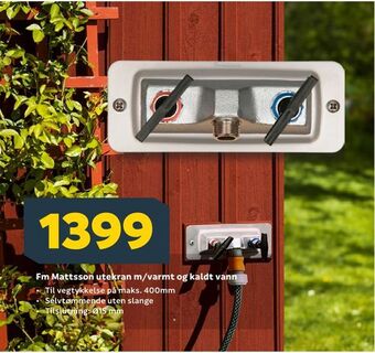 Megaflis Fm Mattsson utekran m/varmt og kaldt vann tilbud