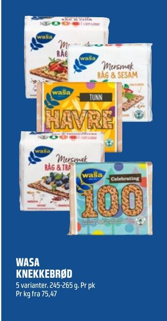 Coop Obs Wasa knekkebrød tilbud