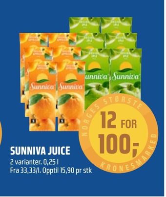 Coop Obs Sunniva juice tilbud