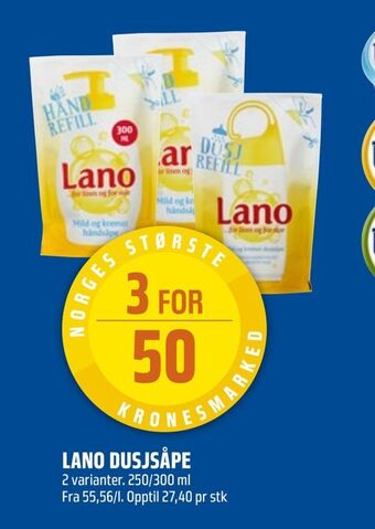 Coop Obs Lano dusjsåpe tilbud