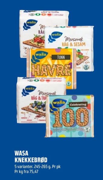 Coop Obs Wasa knekkebrød tilbud