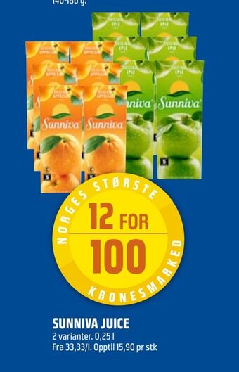 Coop Obs Sunniva juice tilbud