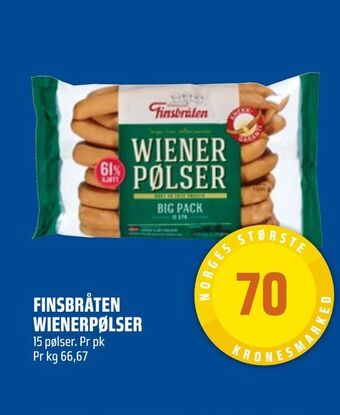 Coop Obs Finsbråten wienerpølser tilbud