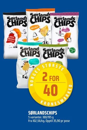 Coop Obs Sørlandschips tilbud