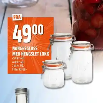 Coop Obs Norgesglass med hengslet lokk tilbud
