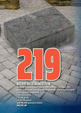Coop Obs Relieff belegningsstein tilbud