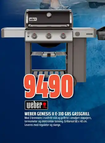 Coop Obs Weber genesis ii e-310 gbs gassgrill tilbud
