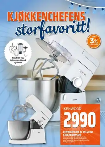 Coop Obs Kenwood chef xl kvl4110w kjøkkenmaskin tilbud