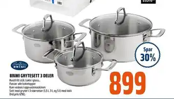 Coop Obs Brimi grytesett 3 deler tilbud