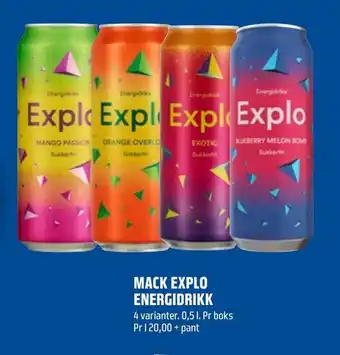 Coop Obs Mack explo energidrikk tilbud