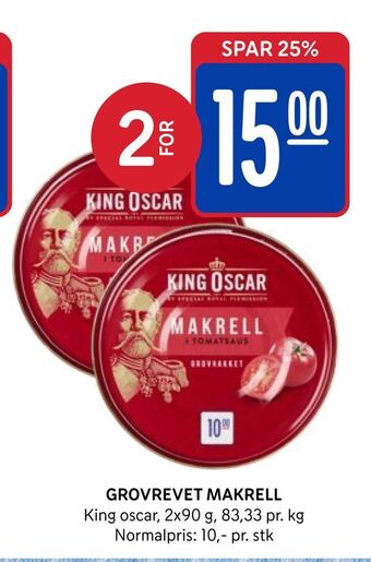 Rema 1000 Grovrevet makrell tilbud