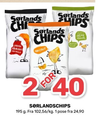 Coop Marked Sørlandschips tilbud