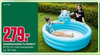 Europris Badebasseng flodhest tilbud