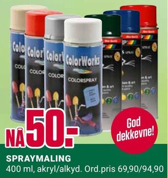 Europris Spraymaling tilbud