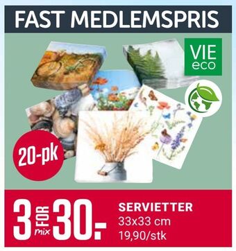 Europris Servietter tilbud