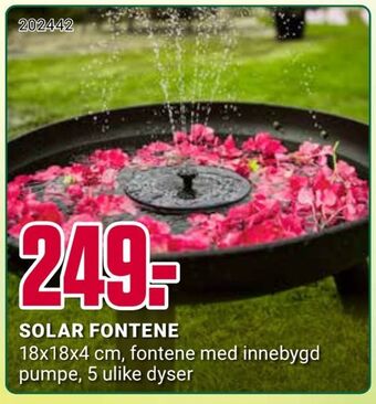 Europris Solar fontene tilbud