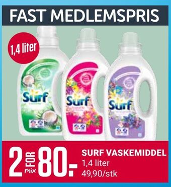 Europris Surf vaskemiddel tilbud