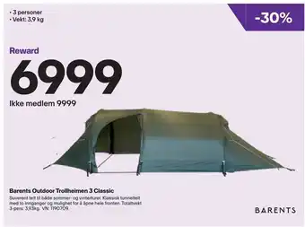 XXL Sport Barents Outdoor Trollheimen 3 Classic tilbud
