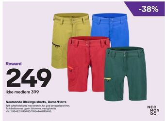 XXL Sport Neomondo Blekinge shorts, Dame/Herre tilbud