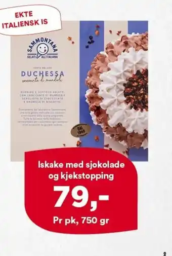 Iceland Iskake Med Sjokolade Og Kjekstopping tilbud