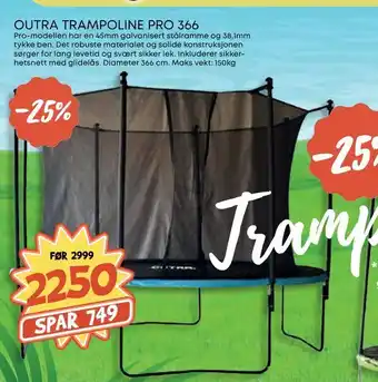 Extra Leker Outra trampoline pro 366 tilbud