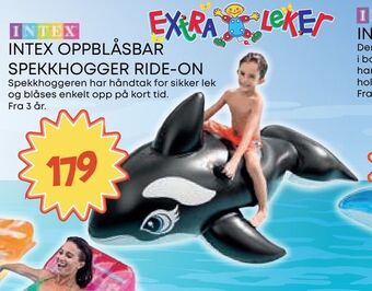 Extra Leker Intex oppblåsbar spekkhogger ride-on tilbud