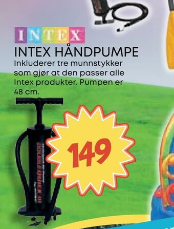 Extra Leker Intex håndpumpe tilbud
