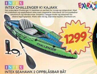 Extra Leker Intex challenger k1 kajakk tilbud