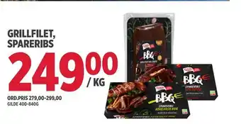 Jacobs Grillfilet, spareribs tilbud