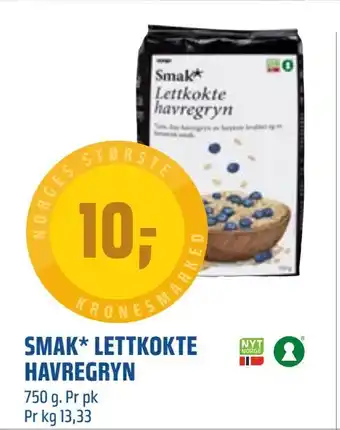 Coop Obs Smak* lettkokte havregryn tilbud