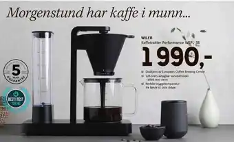ELON Wilfa Kaffetrakter Performance WSPL-3B tilbud
