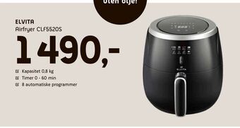 ELON Elvita Airfryer CLF5520S tilbud