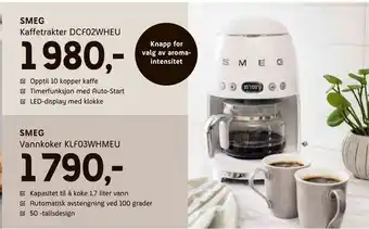 ELON Smeg Vannkoker KLF03WHMEU tilbud