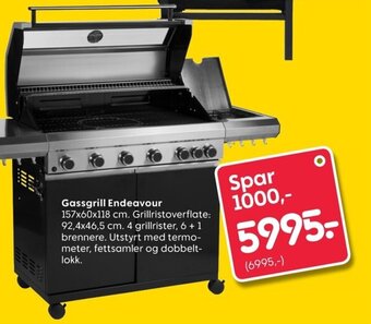 Rusta Gassgrill endeavour tilbud
