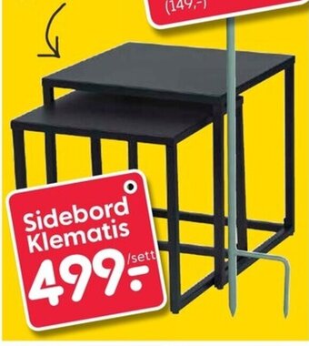 Rusta Sidebord klematis tilbud