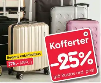 Rusta Kofferter regent kabinkoffert tilbud